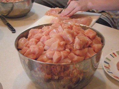 cut-chicken cut chicken Canning (bottling) Chicken