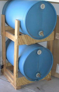 DIY: Horizontal Storage of 55 gal. Water Barrels - Utah Preppers