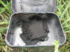 Cooked monk's cloth char cloth