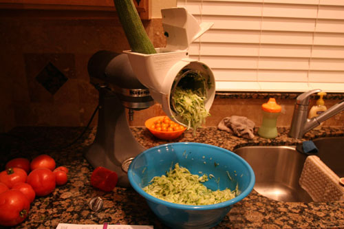 Store zucchini in bread